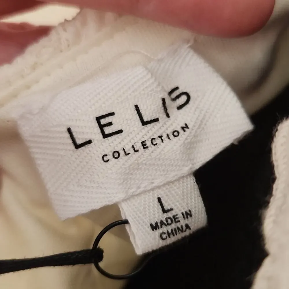 LE LIS NWT 2Pc Knit Scarf Tube Top and Mini Skirt, Size Large